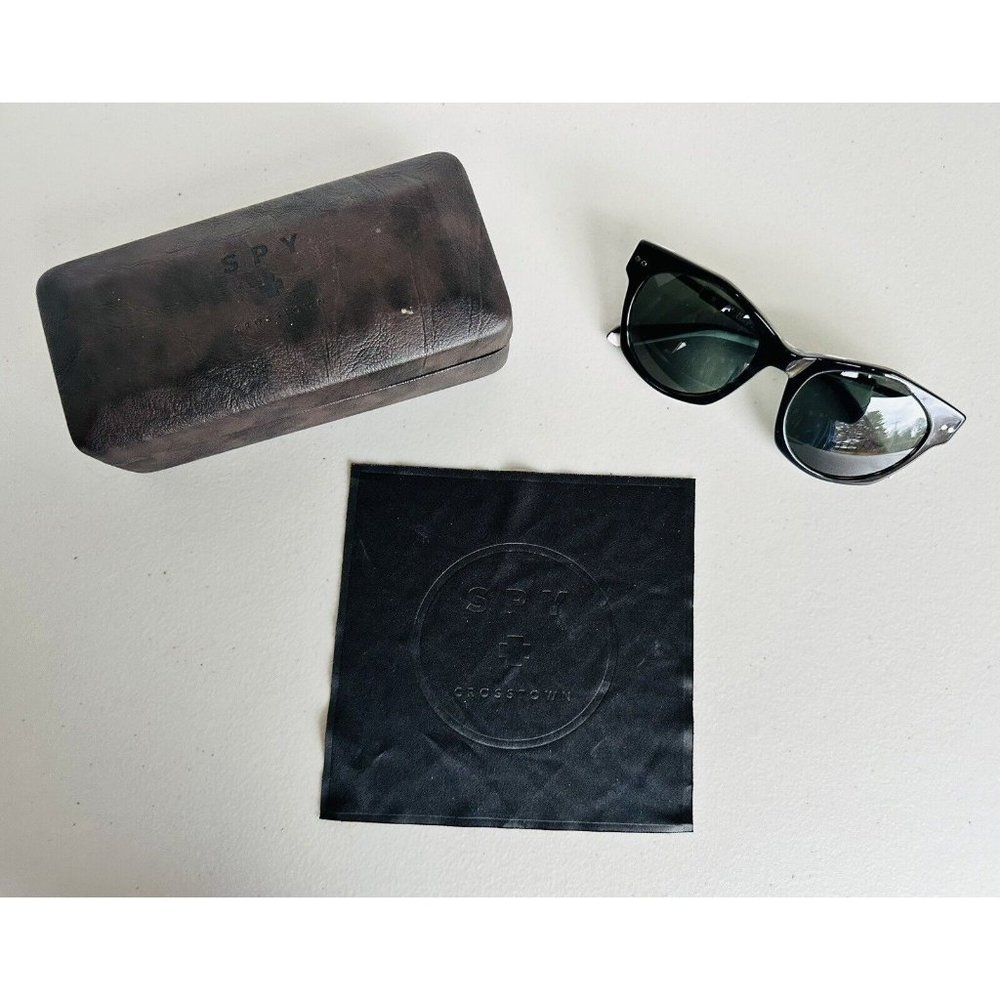 Spy Optic X Mulholland Sunglasses Geometric Round Black White Sz 52×20-140 L5EV